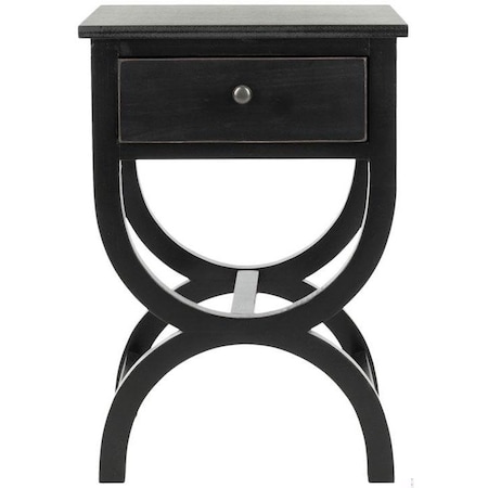 Safavieh Maxine Accent Table- Black - 26.75 x 15 x 18 in. AMH6608B